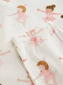 Ballerine rose/crème - Lot de 3 pyjamas Snuggle à manches longues (9mois-12ans)