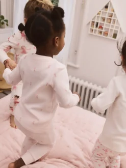 Ballerine rose/crème - Lot de 3 pyjamas Snuggle à manches longues (9mois-12ans)