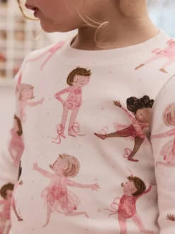 Ballerine rose/crème - Lot de 3 pyjamas Snuggle à manches longues (9mois-12ans)