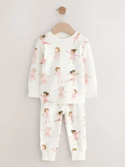 Ballerine rose/crème - Lot de 3 pyjamas Snuggle à manches longues (9mois-12ans)
