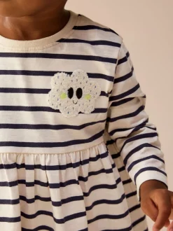 Bande d'arc-en-ciel - Robe ornée à manches longues (3mois7ans)