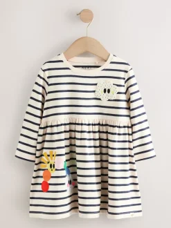 Bande d'arc-en-ciel - Robe ornée à manches longues (3mois7ans)