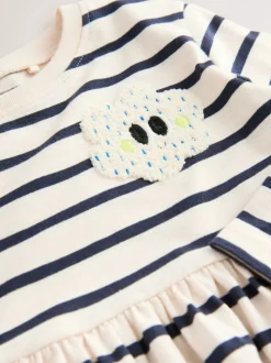 Bande d'arc-en-ciel - Robe ornée à manches longues (3mois7ans)