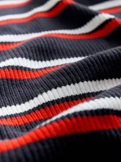 Bande marine - Robe en maille à col Grossesse