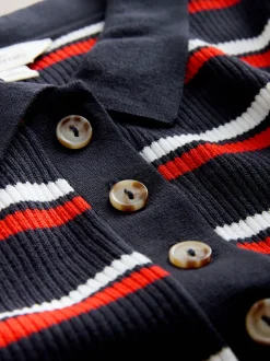 Bande marine - Robe en maille à col Grossesse