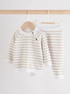 Bande neutre - Ensemble Bébé (0mths-2yrs) - Top et jambières en tricot