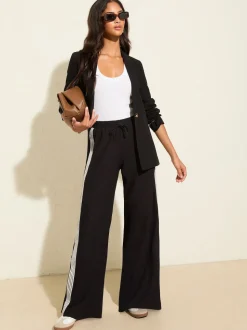 Bande noire - Friends Like These Effet froissé Pantalon ample en jersey