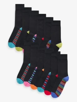 Bande noire - Lot de 12 - Chaussettes riches en coton pour homme