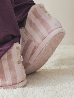 Bande rose - Chaussons bottes