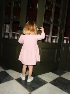 Bande rose - Robe en coton à manches longues (3mois8ans)