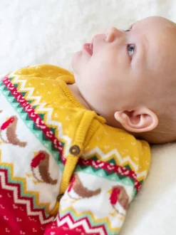 Barboteuse Frugi de Noël en maille