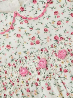 Barboteuse Monsoon BÉBÉ Rose smockée