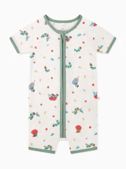 Barboteuse MORI zippée super douce à manches courtes