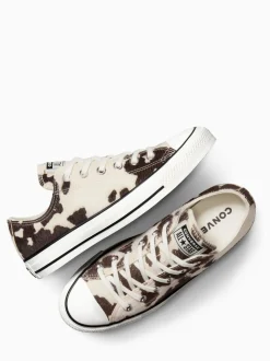 Baskets basses en daim Converse Pony imprimé vache