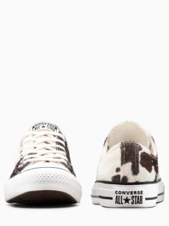 Baskets basses en daim Converse Pony imprimé vache