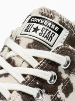 Baskets basses en daim Converse Pony imprimé vache