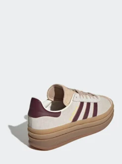 Beige/Rouge - Baskets adidas Originals Gazelle Bold W