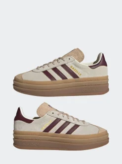 Beige/Rouge - Baskets adidas Originals Gazelle Bold W