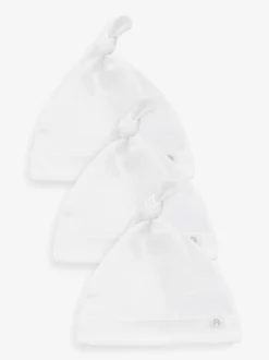 Blanc - 100% coton Cravate Top Chapeaux Bébé 3 Lot (0-12mois)