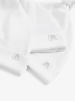 Blanc - 100% coton Cravate Top Chapeaux Bébé 3 Lot (0-12mois)