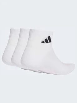 Blanc - adidas lot de 3 paires de chaussettes rembourrées indispensables à la cheville