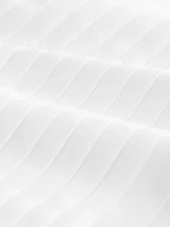 Blanc - Ajustement régulier - Chemise robe à plastron plissé et double poignet