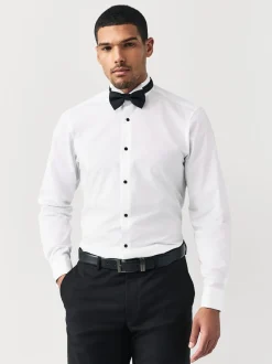 Blanc - Ajustement régulier - Lot de cravates classiques à double poignet et coupe classique