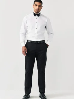 Blanc - Ajustement régulier - Lot de cravates classiques à double poignet et coupe classique