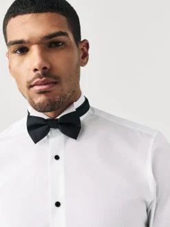 Blanc - Ajustement régulier - Lot de cravates classiques à double poignet et coupe classique