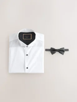 Blanc - Ajustement régulier - Lot de cravates classiques à double poignet et coupe classique