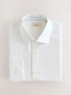 Blanc - Ajustement régulier - Chemise Signature texturée élégante