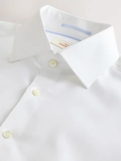 Blanc - Ajustement régulier - Chemise Signature texturée élégante