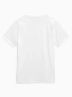 Blanc - Ajustement régulier - T-shirt Essential Col rond en coton
