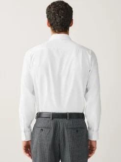 Blanc - Ajustement régulier - Chemise Signature texturée à manches longues