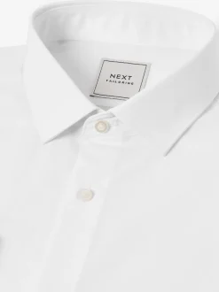 Blanc - Ajustement régulier - Chemises intelligentes faciles d’entretien à poignets simples