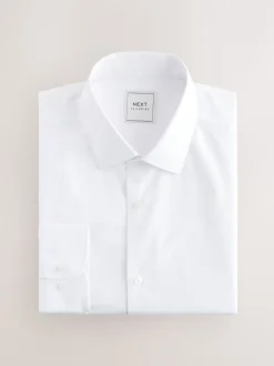 Blanc - Ajustement régulier - Lot de 3 chemises élégantes faciles d’entretien à manchette simple