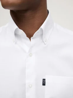 Blanc - Ajustement régulier - Chemise Oxford à manches courtes Easy Iron Button Down