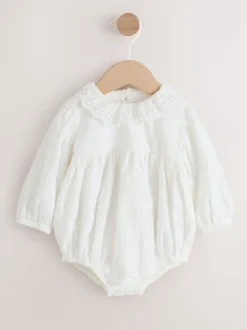 Blanc - Barboteuse Bloomer pour bébé (0mths-2yrs)