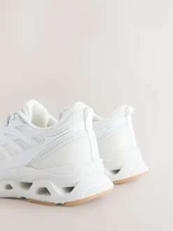 Blanc - Baskets à dentelle élastique