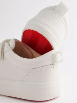 Blanc - Baskets à deux lanières à fermeture tactile