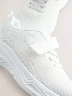 Blanc - Baskets à lacets élastiques