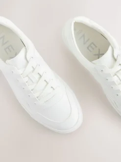 Blanc - Baskets à lacets épaisses Cleat