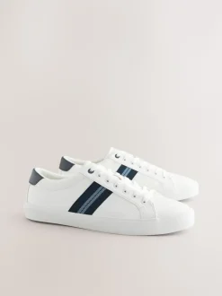 Blanc - Baskets Chic et décontracté à rayures latérales