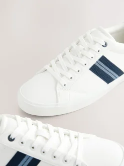 Blanc - Baskets Chic et décontracté à rayures latérales