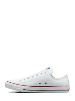 Blanc - Baskets Converse Chuck Ox en cuir blanches