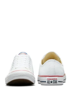 Blanc - Baskets Converse Chuck Ox en cuir blanches