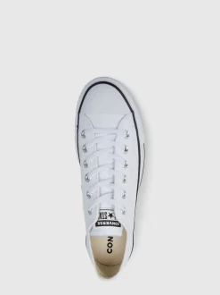 Blanc - Baskets Converse Platform Lift Chuck Ox en cuir