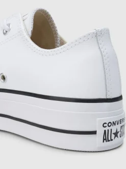 Blanc - Baskets Converse Platform Lift Chuck Ox en cuir