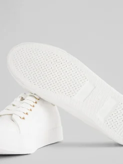 Blanc - Baskets de baseball vernies