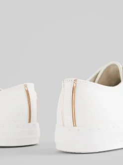 Blanc - Baskets de baseball vernies